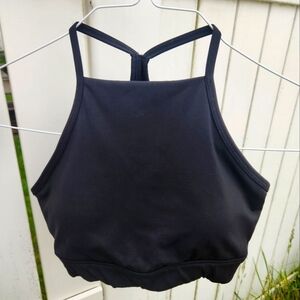 Gilly Hicks Black High-Neck Sports Bra Top, Adult XS